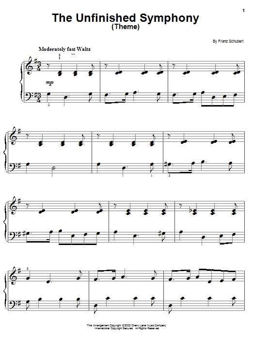 Product picture to: The Unfinished Symphony (Theme)