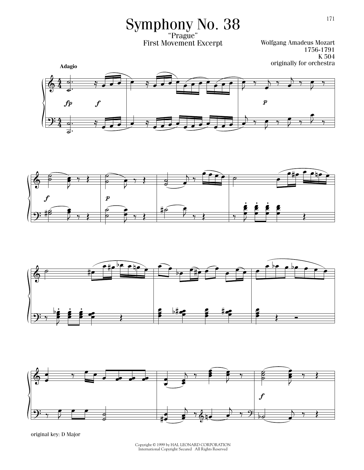Produktbild zu: Symphony No. 38 in D Major ("Prague"), First Movement Excerpt