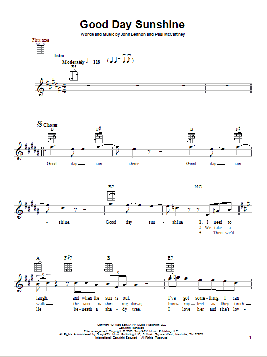 Product gallery: Page 1 of 1 Good Day Sunshine, The Beatles