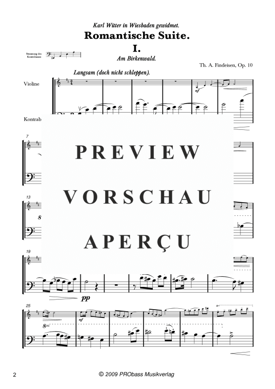 gallery: Romantische Suite Op. 10, , Violine und Kontrabass