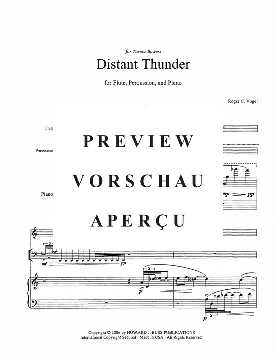 Product gallery: Page 5 of 17 Distant Thunder , , (flute, 1 percussion and piano)