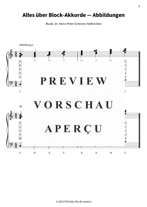gallery: Jazz Piano Block-Akkorde - die inneren Harmonien im Jazz - 2. Etüde für den jungen Jazz-Pianisten, , (Klavier Solo)