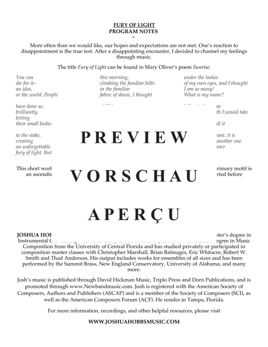 Product gallery: Page 3 of 21 Fury of Light , , (Brass Ensemble)