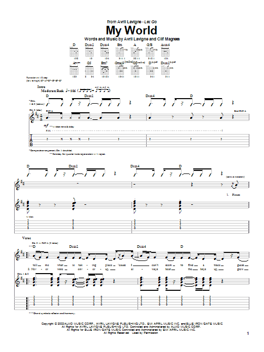 Product gallery: Page 1 of 1 My World, Avril Lavigne