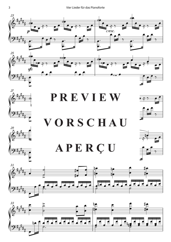 Product gallery: Page 6 of 13 Vier Lieder für das Pianoforte, op. 6 , , Piano Solo