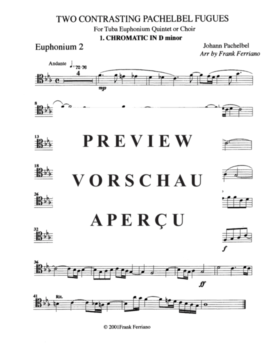 Product gallery: Page 11 of 18 Two Contrasting Pachelbel Fugues (Tuba Quintett EEE(T) , , TT)