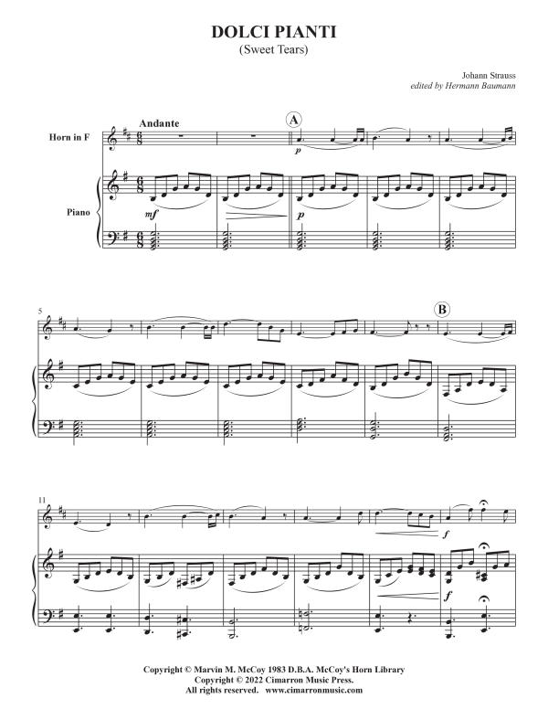 Product picture to: Dolci Pianti (Sweet Tears)Johann Strauss