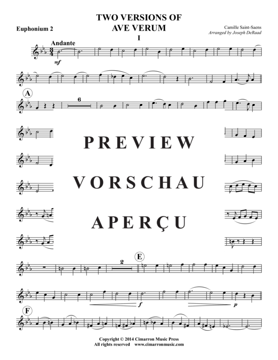 Product gallery: Page 13 of 18 Zwei Versionen von Ave Verum , , (2x Baritone, 2x Tuba)