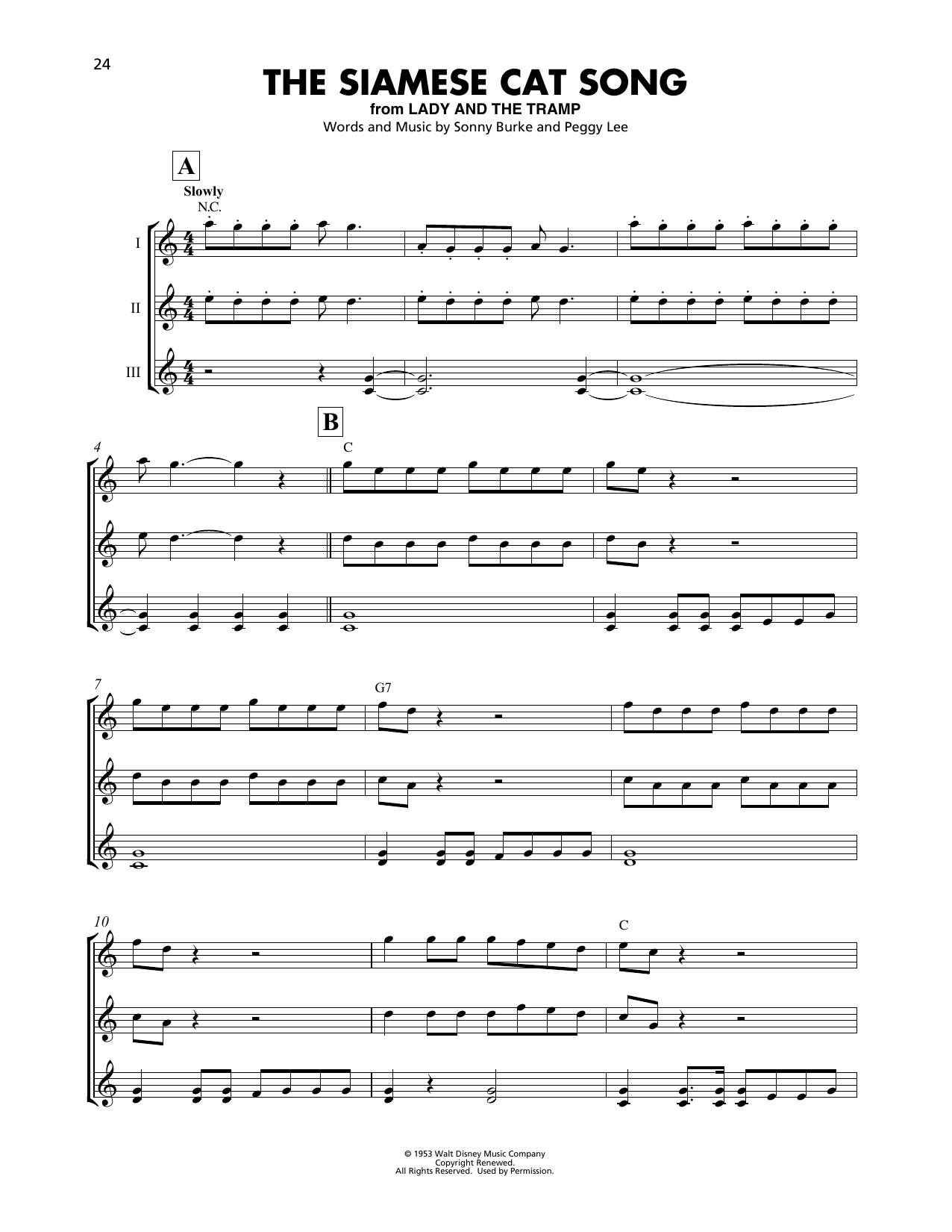 Product gallery: Page 1 of 1 The Siamese Cat Song (from Lady And The Tramp), Peggy Lee
