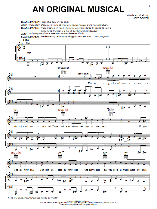 Product picture to: An Original Musical