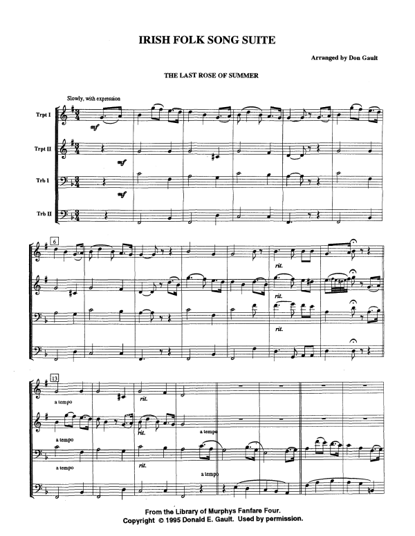 Produktgalerie: Seite 1 von 11 Irish Folk Song Suite, , Blechbläser Quartett