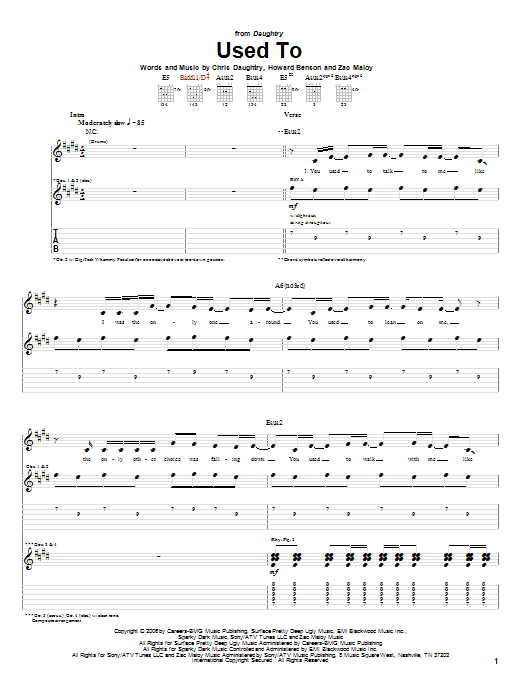 Product gallery: Page 1 of 1 Used To, Daughtry