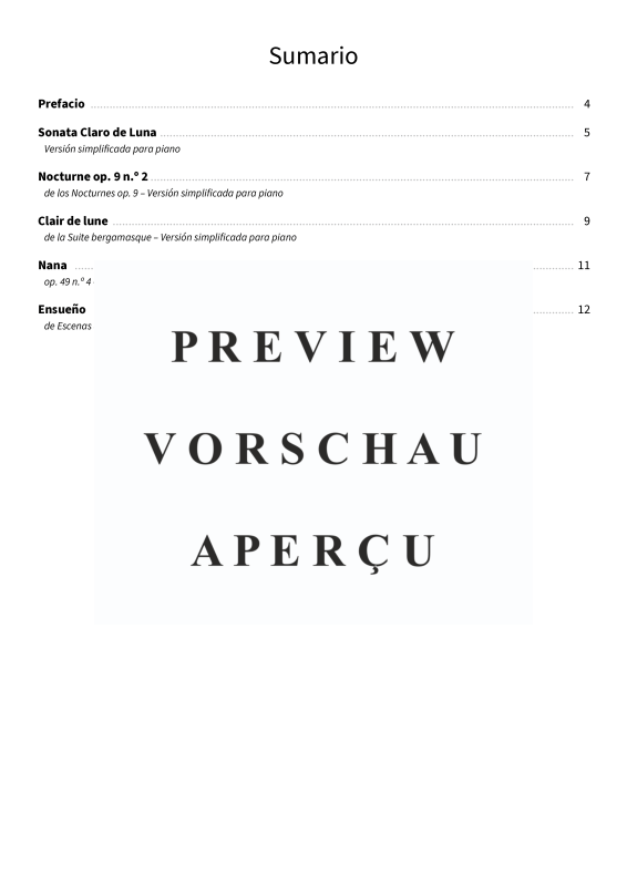 gallery: Piezas nocturnas soñadoras - Piezas para piano simplificadas para la paz interior, , Klavier Solo