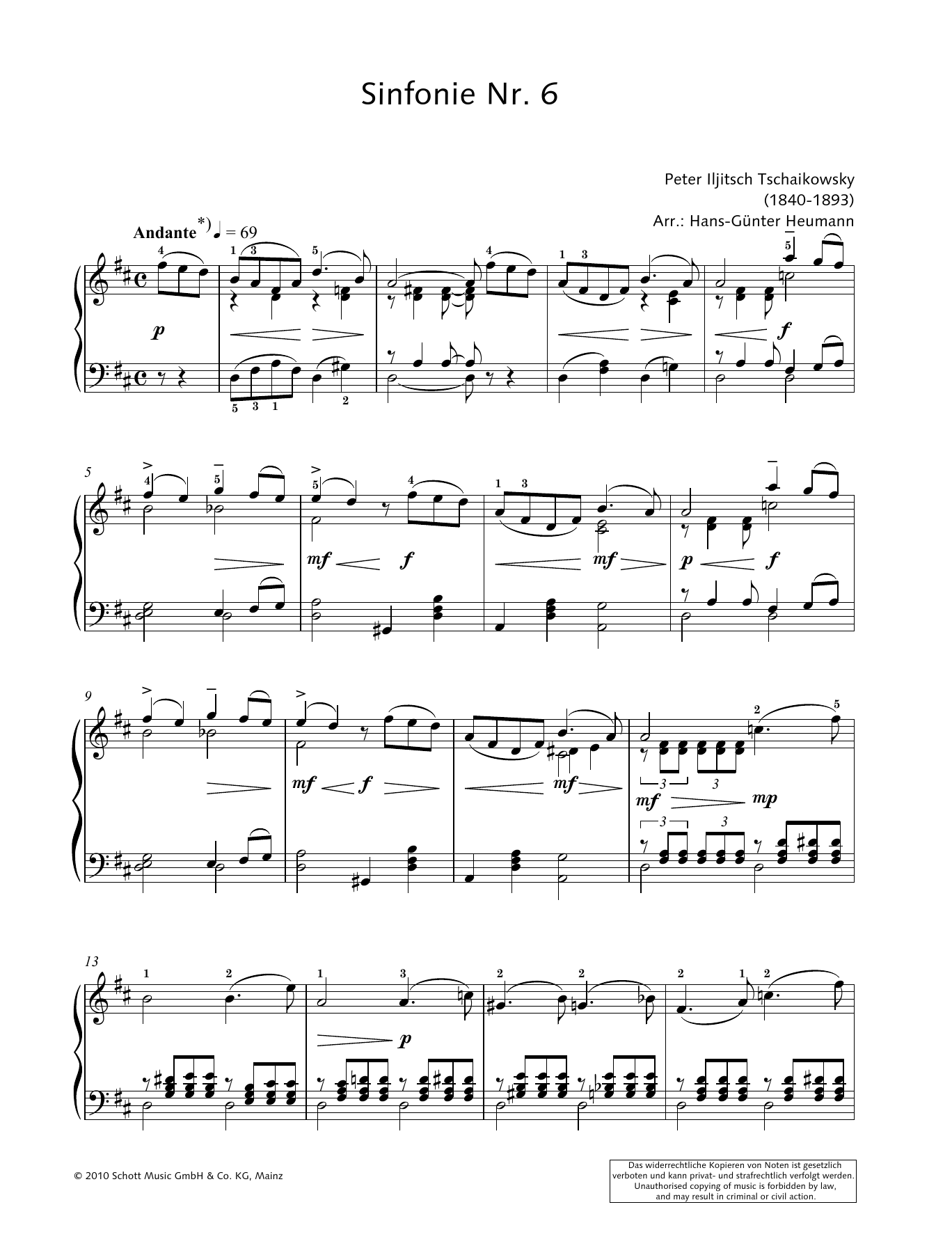 Product gallery: Page 1 of 1 Symphony No. 6 in B minor, Hans-Gunter Heumann