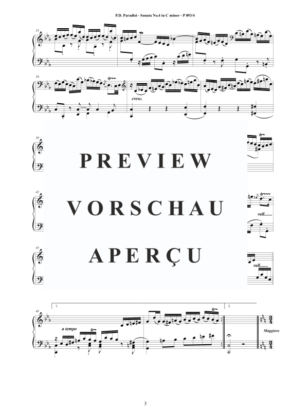Produktgalerie: Seite 4 von 5 Sonate Nr. 4 in C-Moll, , Klavier Solo