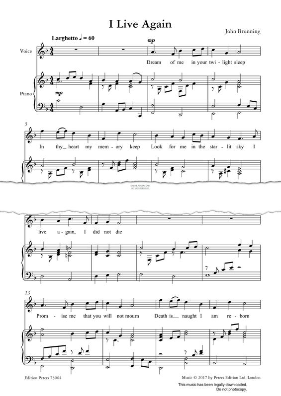 Produktgalerie: Seite 1 von 1 I Live Again, John Brunning, Gesang, Klavier