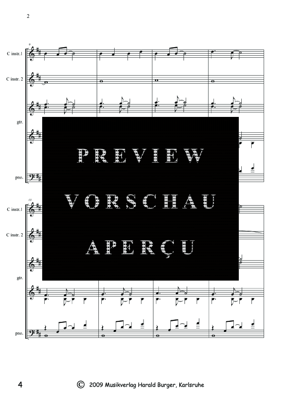 Produktgalerie: Seite 7 von 11 Shadows (Partitur), , Gemischtes Ensemble 2 Instrumente in C, 4 Gitarren und Klavier