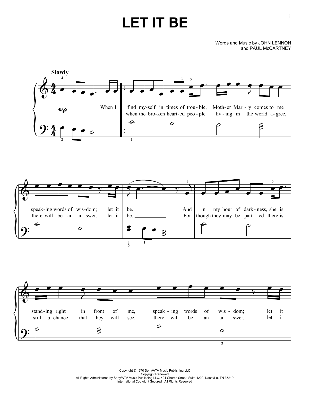 Produktgalerie: Seite 1 von 1 Let It Be, The Beatles, Klavier