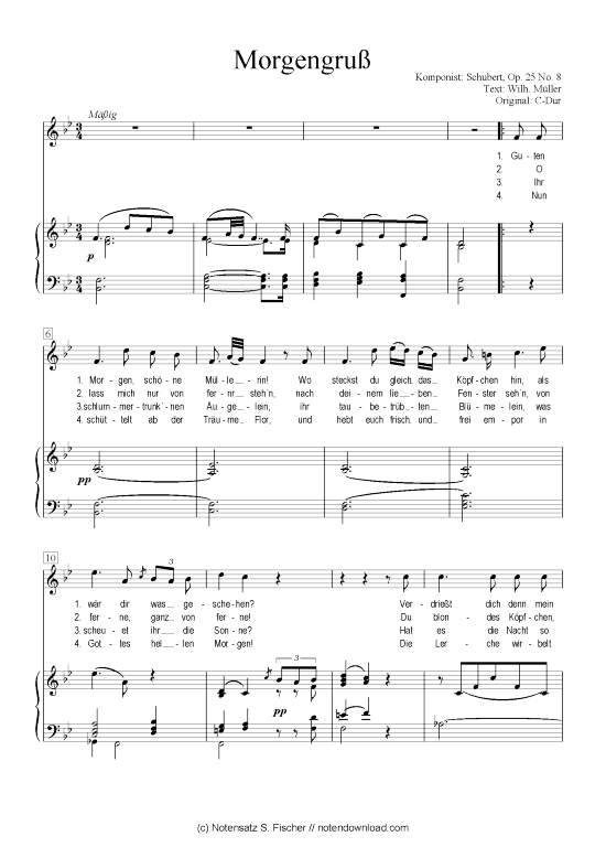 Product picture to: Morgengruß Schubert, Op. 25 No. 8