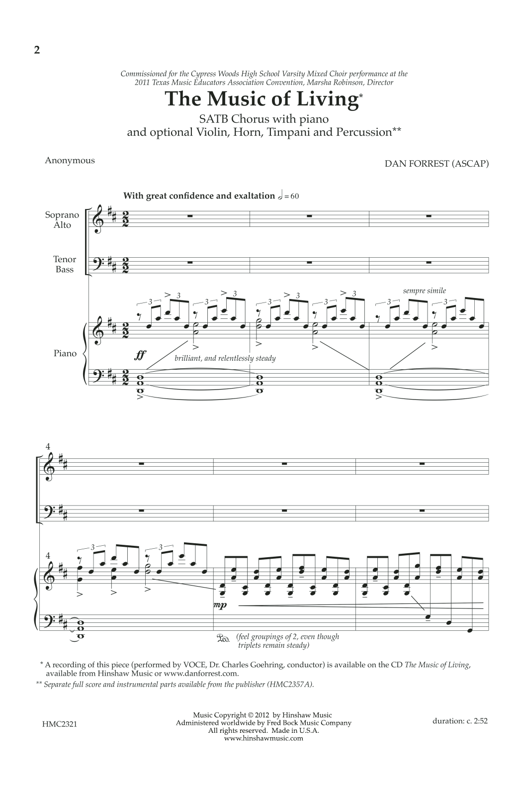 Produktbild zu: The Music Of Living