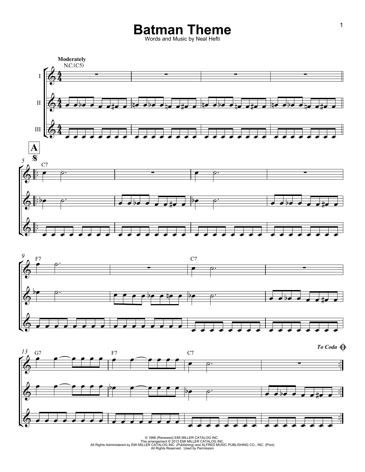 Product gallery: Page 1 of 1 Batman Theme, Neal Hefti