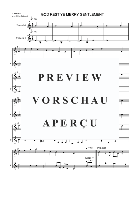 gallery: Carols in Duet, , Duette für 2 Trompeten oder Instrumente in B