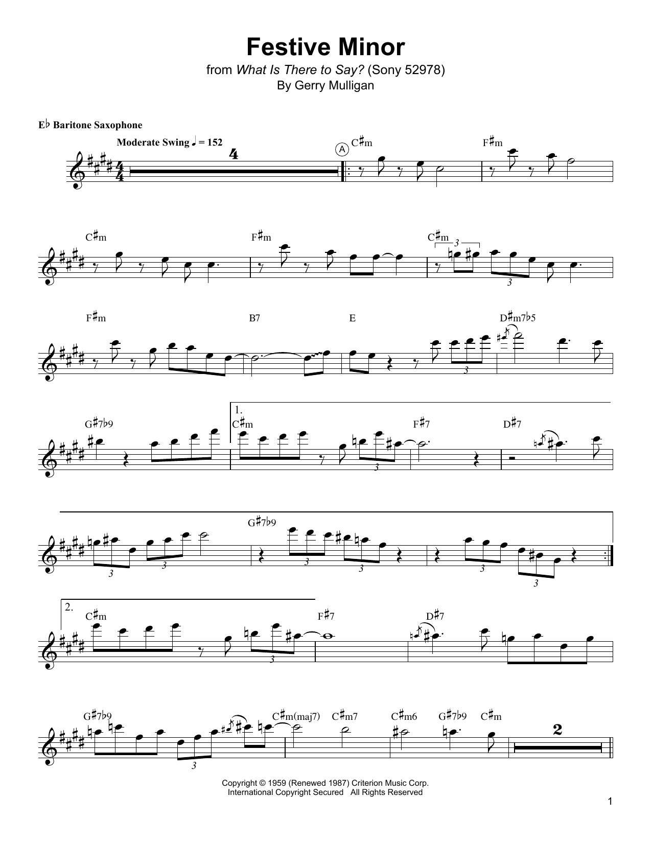 Product gallery: Page 1 of 1 Festive Minor, Gerry Mulligan