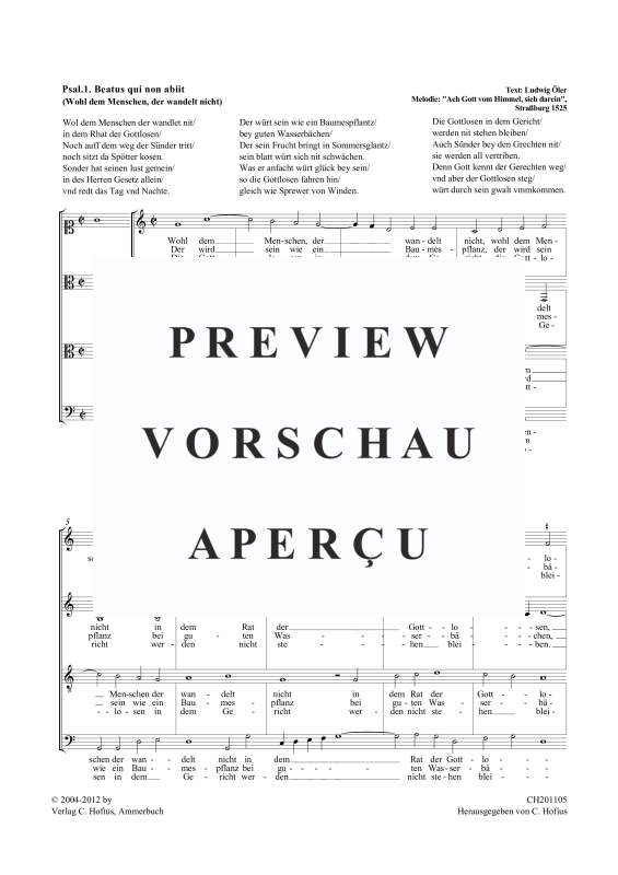 Produktgalerie: Seite 8 von 11 Der gantz Psalter Davids, Bd. 1, Psalm 1 - 30, , (Gemischter Chor)