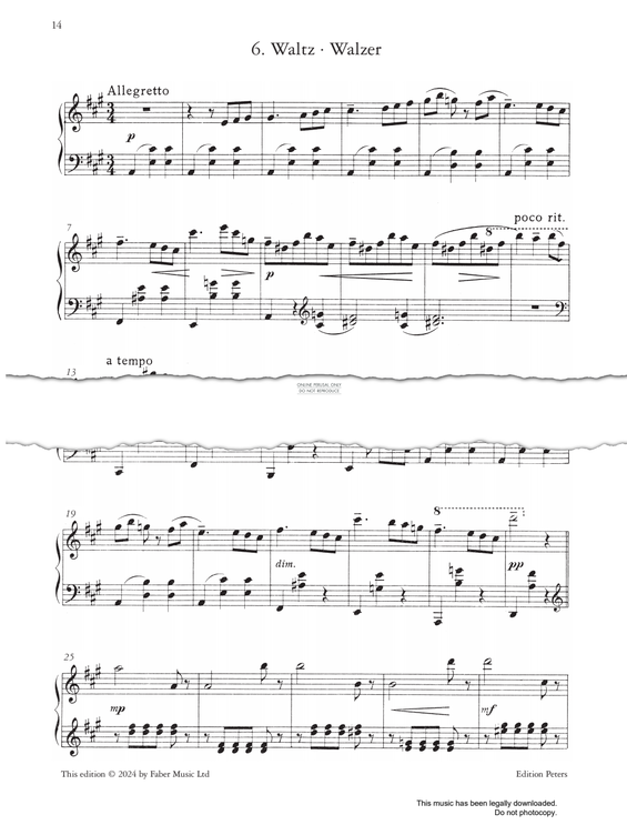 Produktgalerie: Seite 1 von 1 Waltz Op.65, Sergei Prokofiev, Klavier