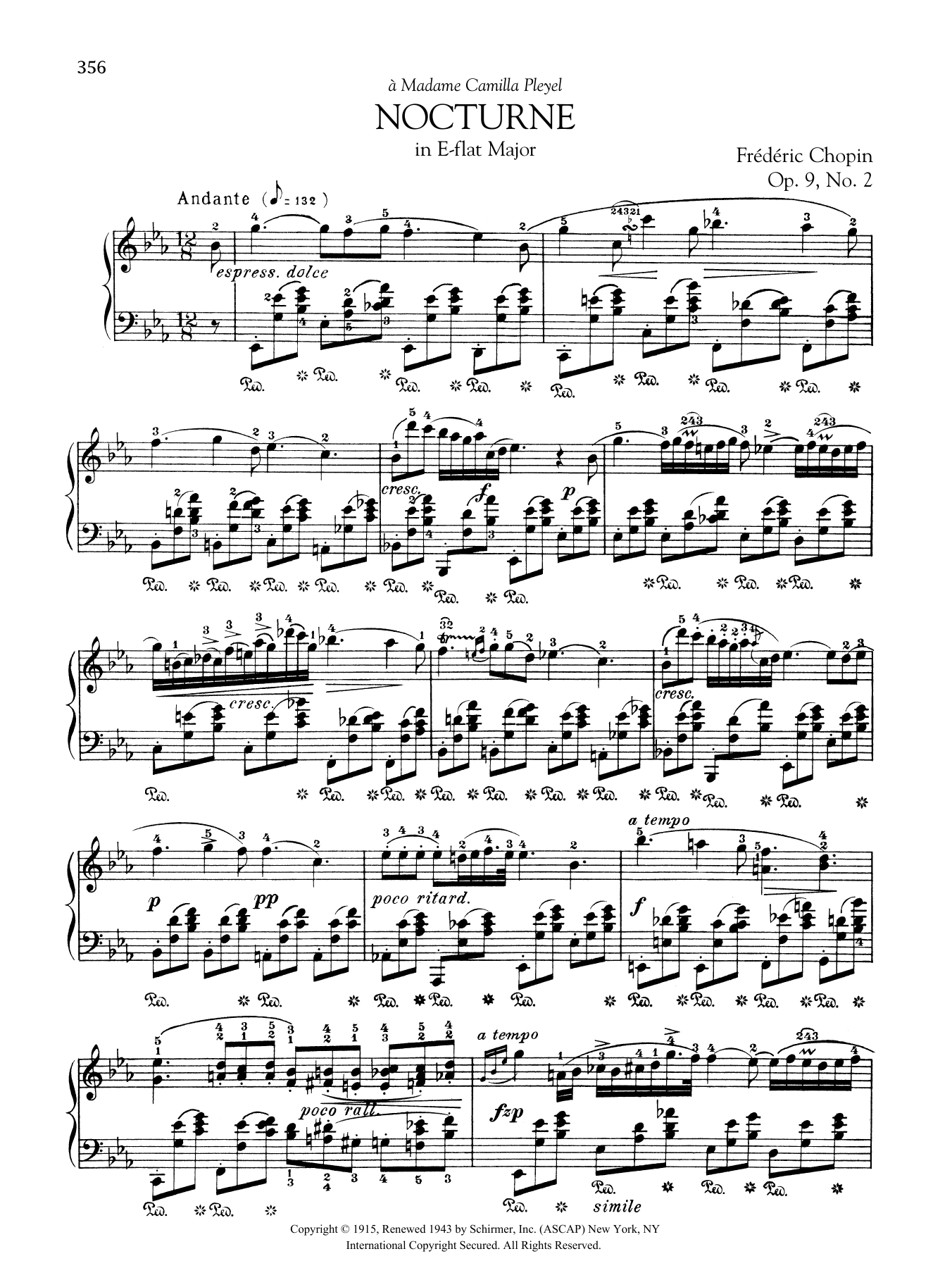Product gallery: Page 1 of 1 Nocturne in E-flat Major, Op. 9, No. 2, Frédéric Chopin
