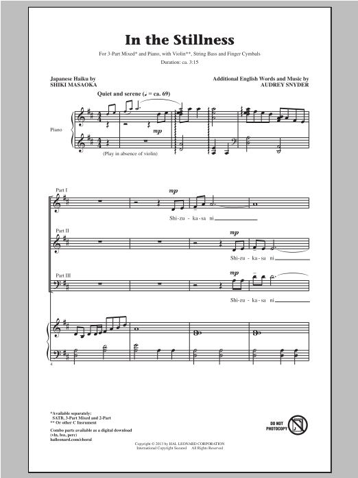 Produktbild zu: In The Stillness