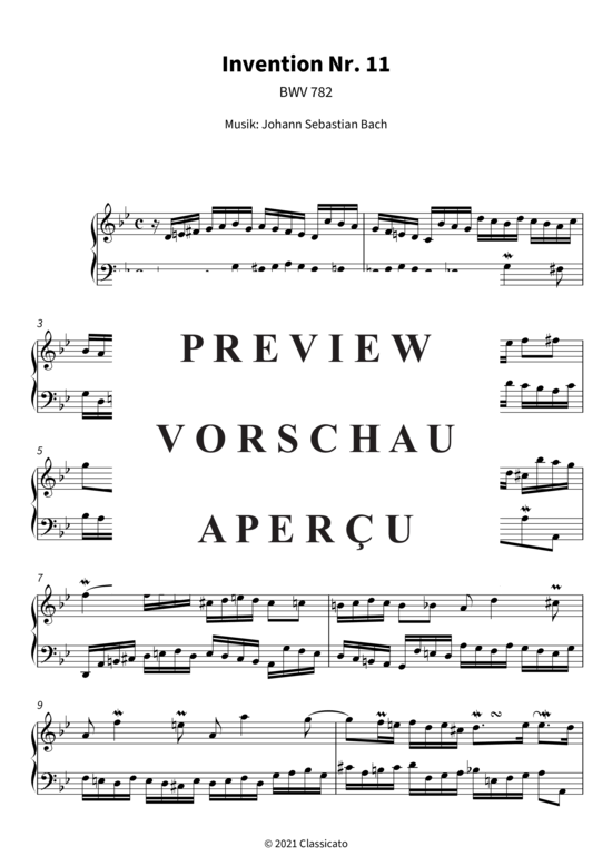 Produktgalerie: Seite 4 von 5 Invention Nr. 11 - BWV 782 , , Klavier Solo