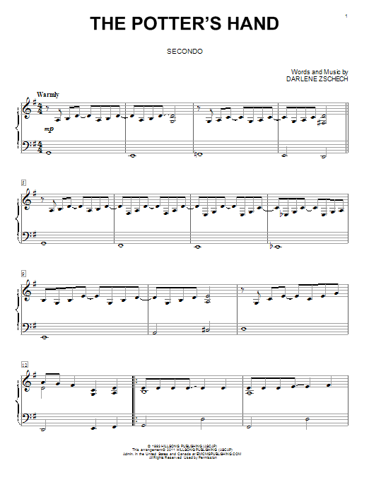 Produktgalerie: Seite 1 von 1 The Potter's Hand, Darlene Zschech, Klavier