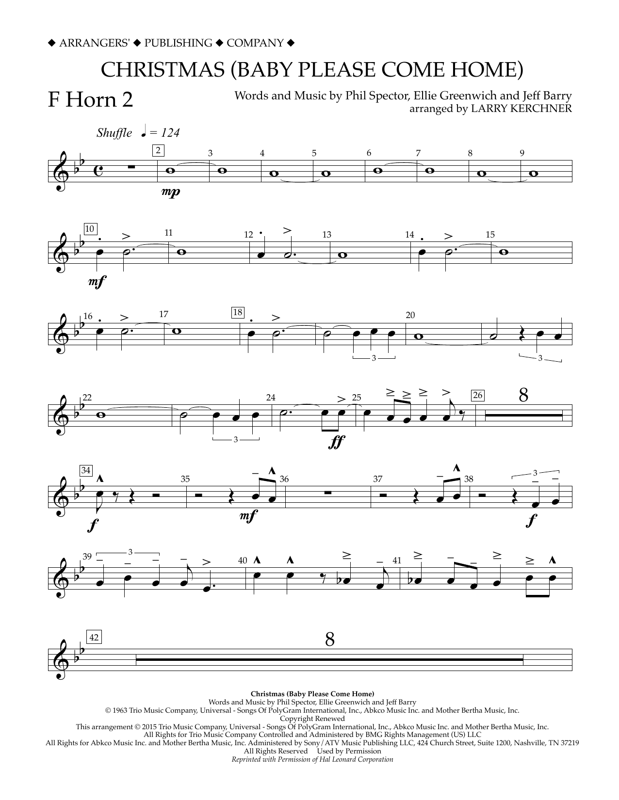 Product gallery: Page 1 of 1 Christmas (Baby Please Come Home) - F Horn 2, Larry Kerchner
