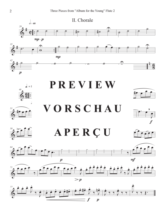 gallery: Three Pieces from Album for the Young , , (4 Flöten in C)
