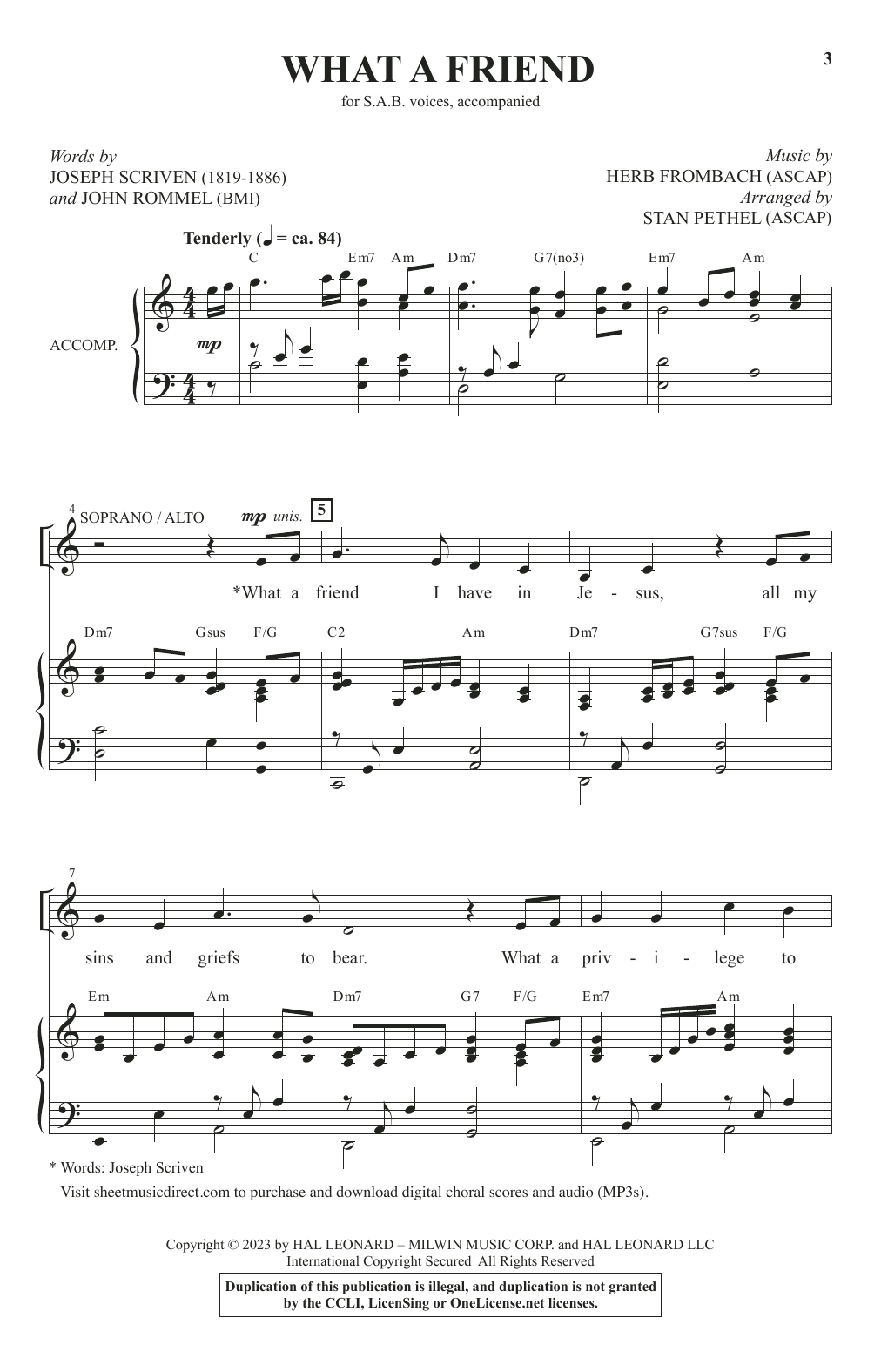 Produktbild zu: What A Friend (arr. Stan Pethel)
