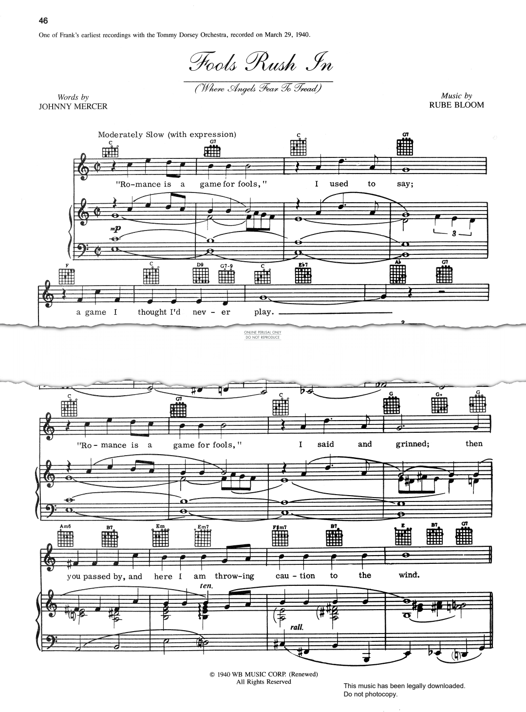 Produktbild zu: Fools Rush In (Where Angels Fear To Tread)
