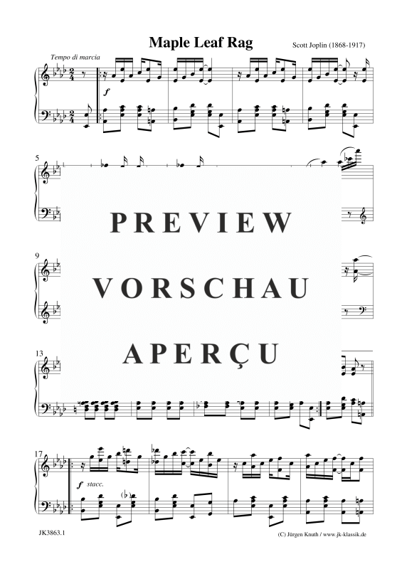 gallery: Maple Leaf Rag, , (Klavier Solo)