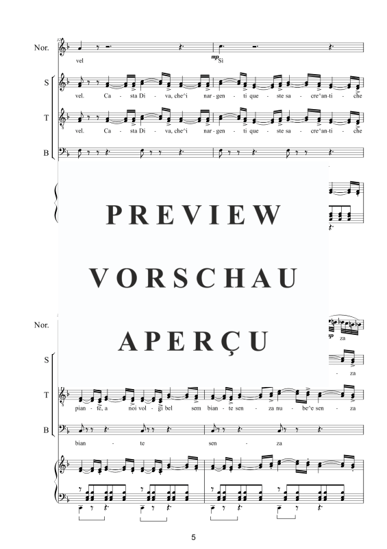 Produktgalerie: Seite 6 von 11 Norma (Act1) Casta Diva, , Sopran, Chor SSTB und Klavier
