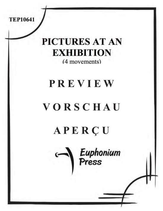 Produktgalerie: Seite 2 von 21 Pictures at an Exhibition (Tuba Ensemble EEE(E) TTT(T) , , )