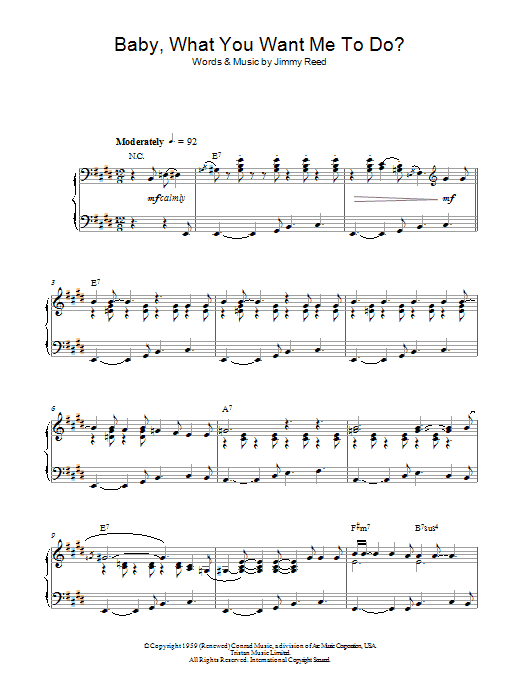 Product gallery: Page 1 of 1 Baby, What You Want Me To Do, Jimmy Reed
