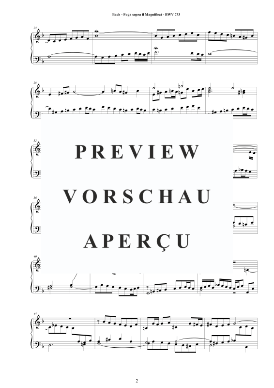 Produktgalerie: Seite 3 von 7 Fuga sopra il Magnificat - BWV 733 - Piano Version, , Klavier Solo