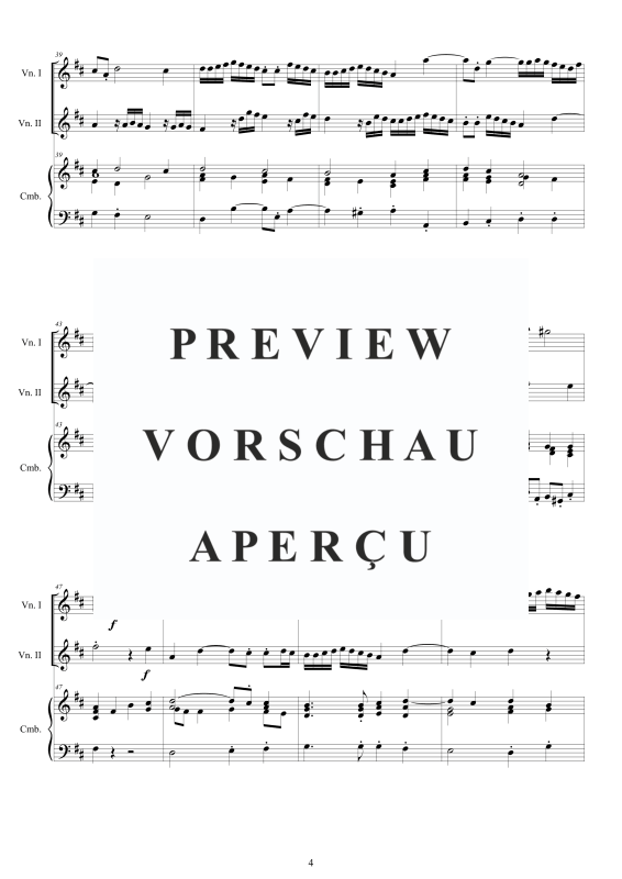 Produktgalerie: Seite 5 von 11 Trio Sonata No.9 in D-Dur Op.1, , 2 Violinen und Cembalo