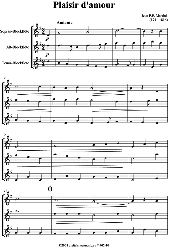 Product picture to: Plaisir d´amourJean Martini (1741-1816)