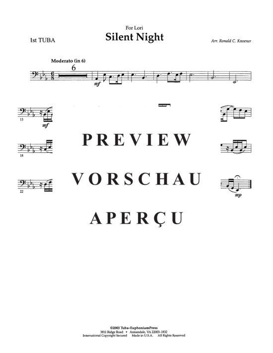 Product gallery: Page 7 of 8 Silent Night , , (Tuba Quartett EETT)