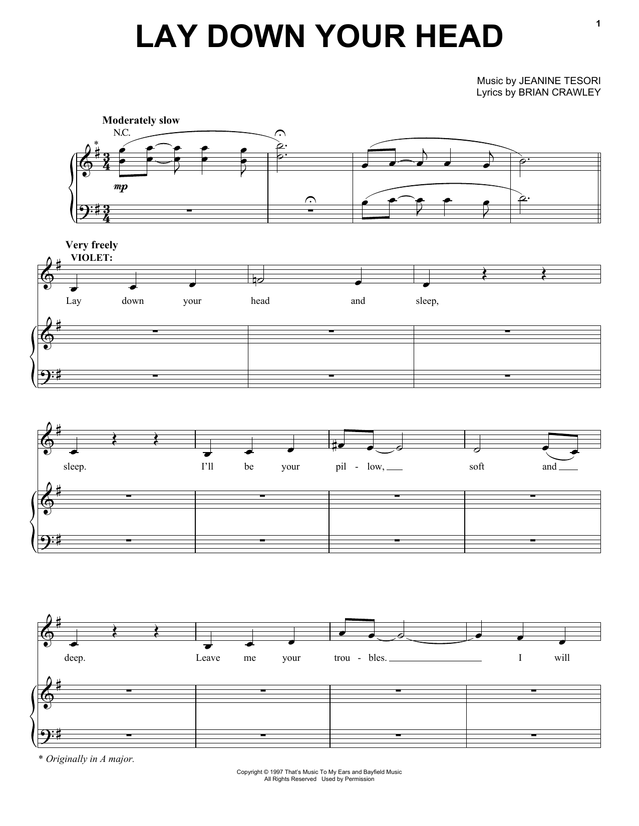 Produktbild zu: Lay Down Your Head