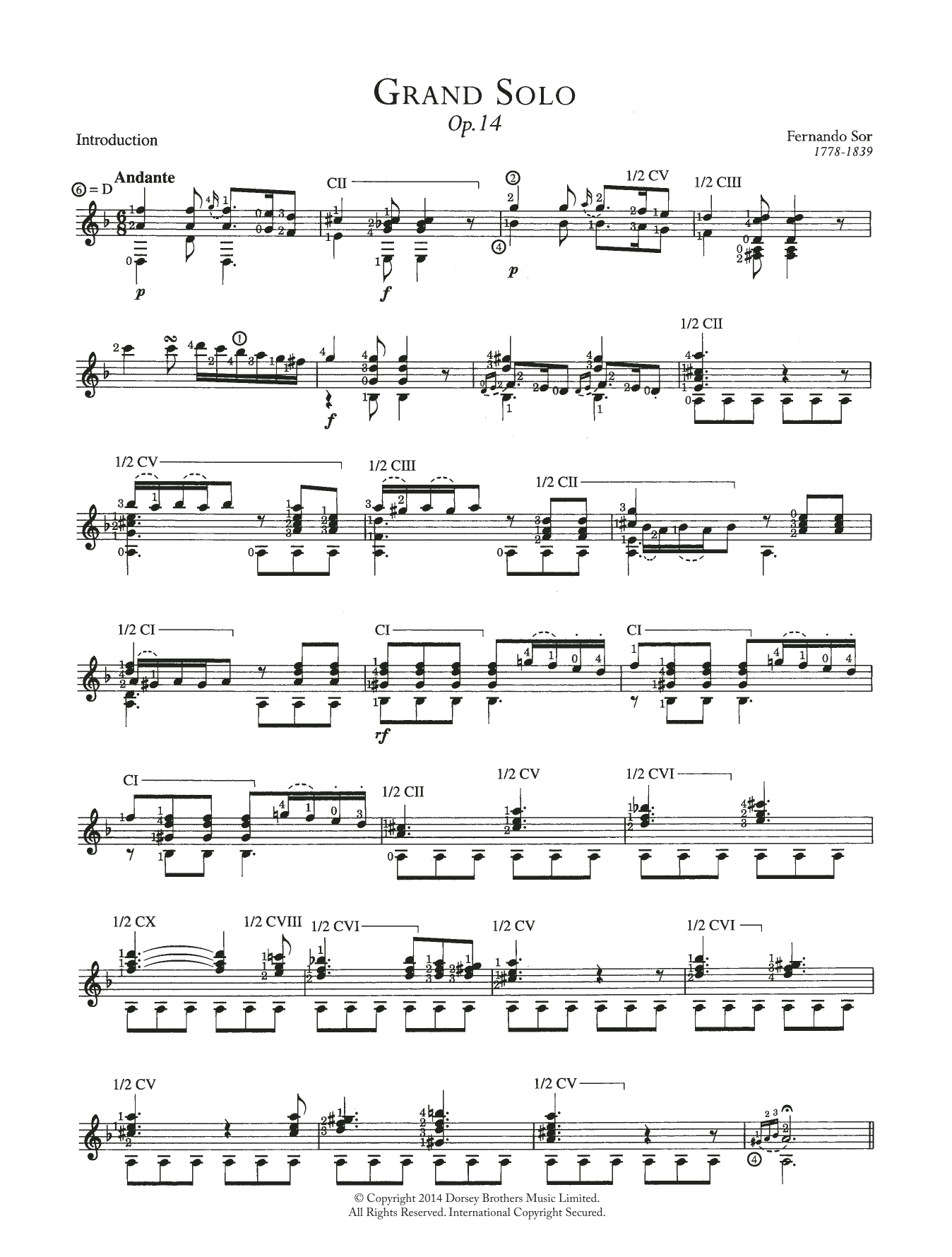 Product gallery: Page 1 of 1 Grand Solo Opus 14, Fernando Sor