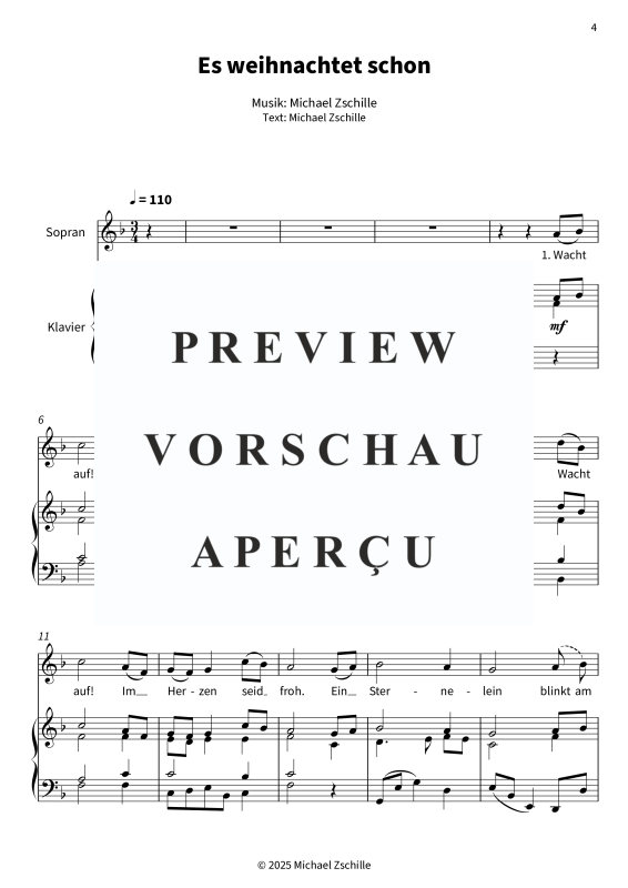 Produktgalerie: Seite 1 von 8 Es weihnachtet schon - Ein Mitsing-Weihnachtslied für alle, , Gesang und Klavier