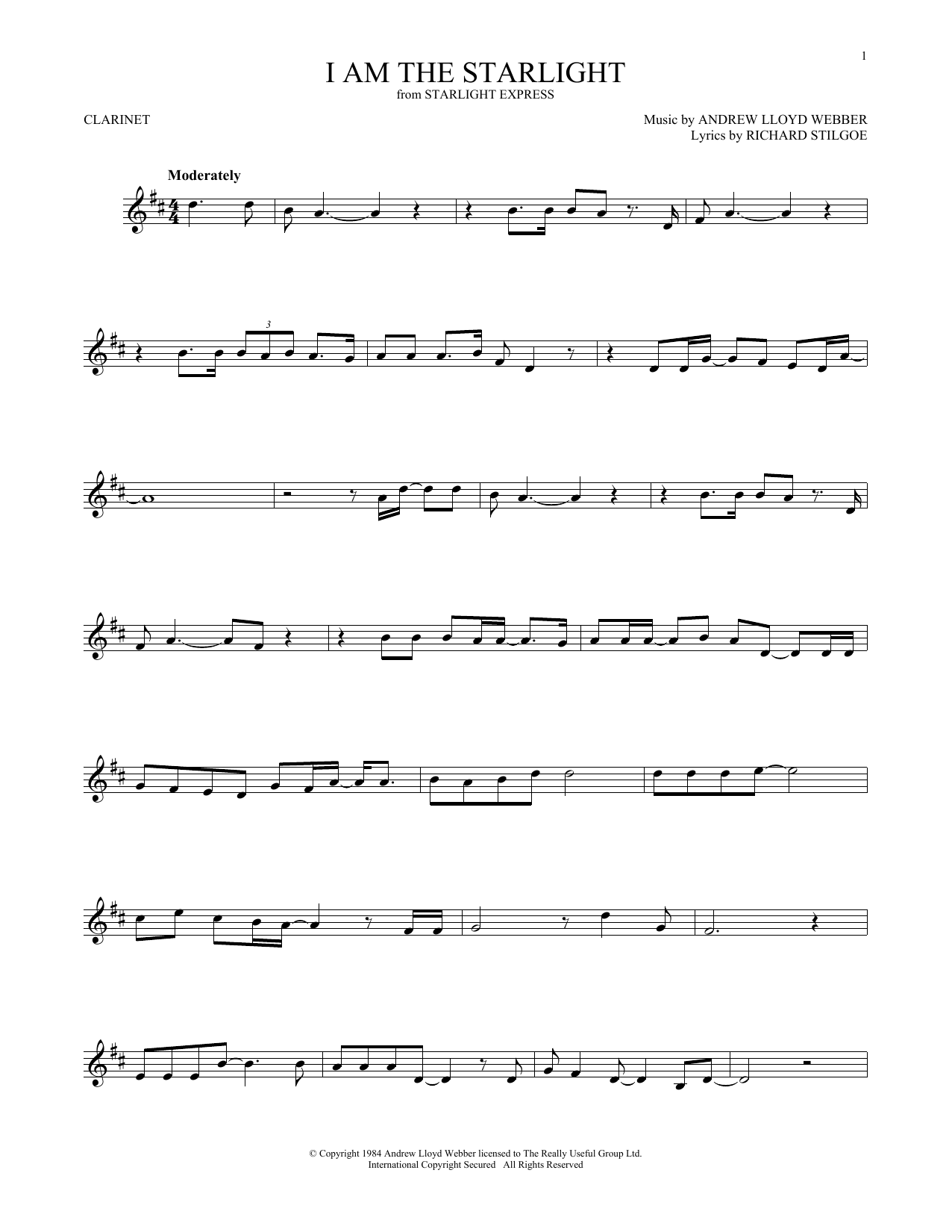 Product gallery: Page 1 of 1 I Am The Starlight, Andrew Lloyd Webber