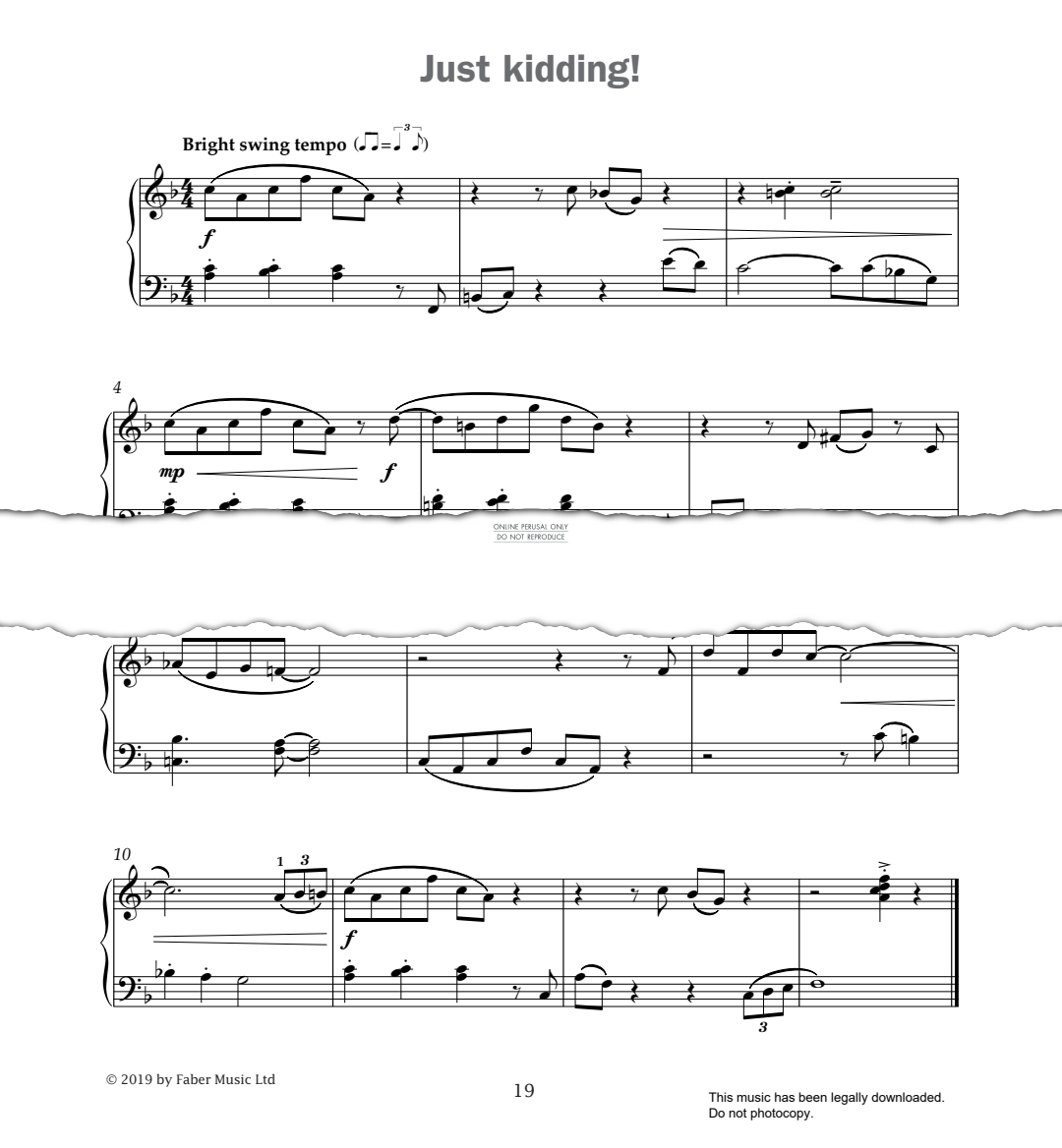 Produktgalerie: Seite 1 von 1 Just Kidding (from 'Improve Your Sight-Reading! A Piece a Week Piano Grade 5'), Paul Harris, Klavier